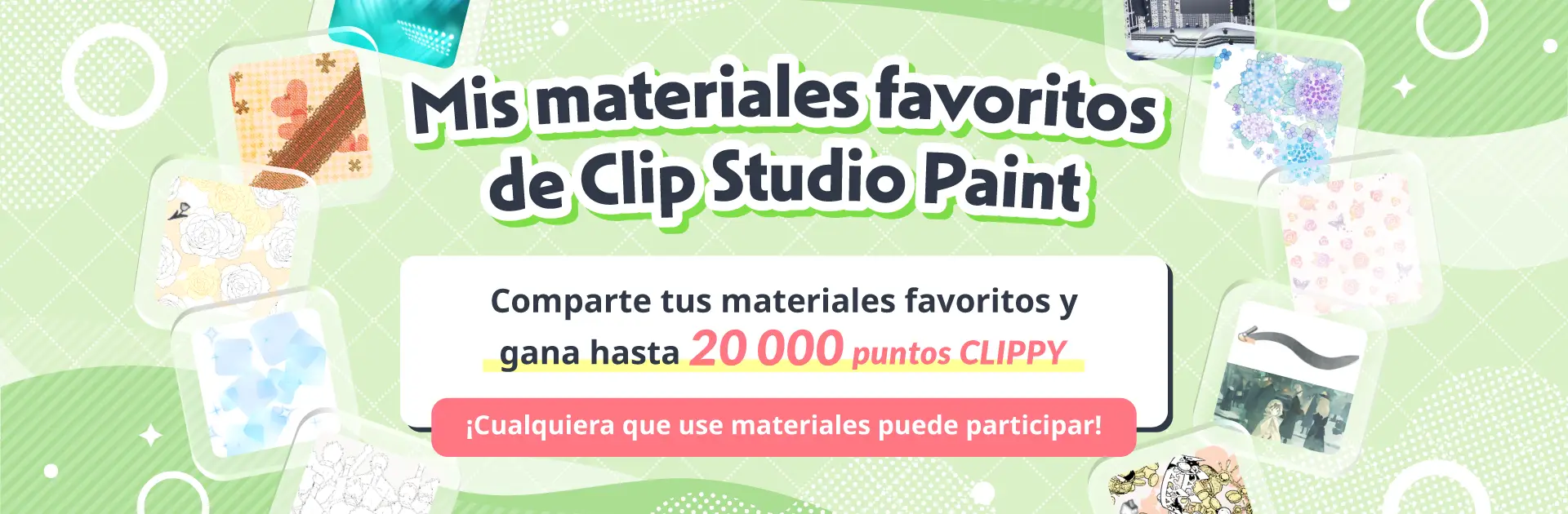 Cuéntale al mundo en tus redes sociales cuáles son tus materiales favoritos y tendrás la oportunidad de ganar hasta 20 000 puntos Clippy cada mes. 