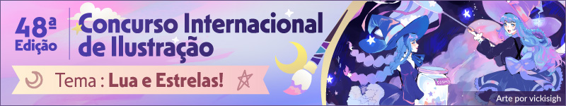 Participe do 48º Concurso Internacional de Ilustração!O tema desta edição é “Lua e Estrelas”. As inscrições estão abertas até 15 de julho, às 20:59 (BRT)