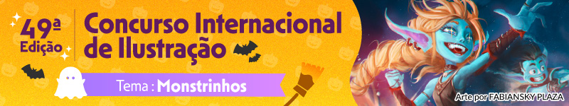 Participe do 49º Concurso Internacional de Ilustração!O tema desta edição é “Monstrinhos”. As inscrições estão abertas até 4 de novembro, às 20:59 BRT