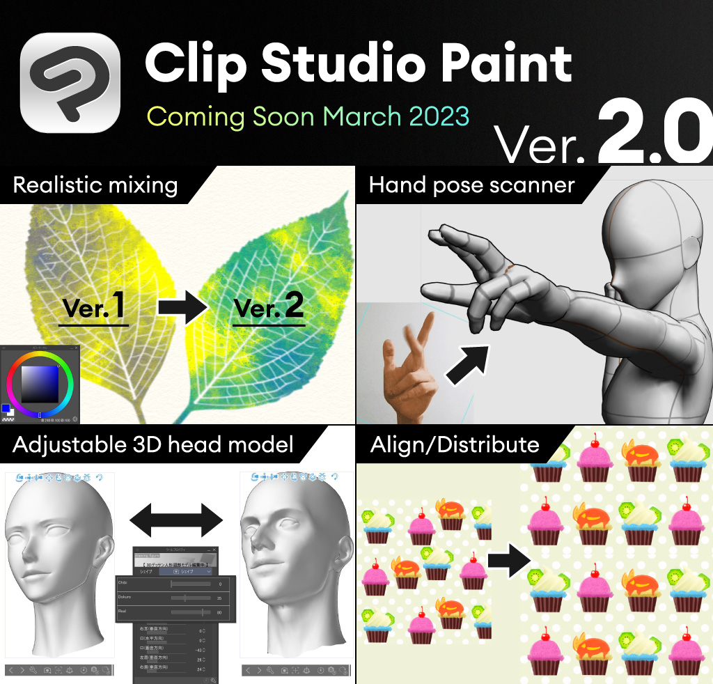 Clip Studio Paint's long-awaited Ver. 2.0 releases with 3D head