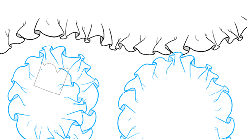 シンプルフリル