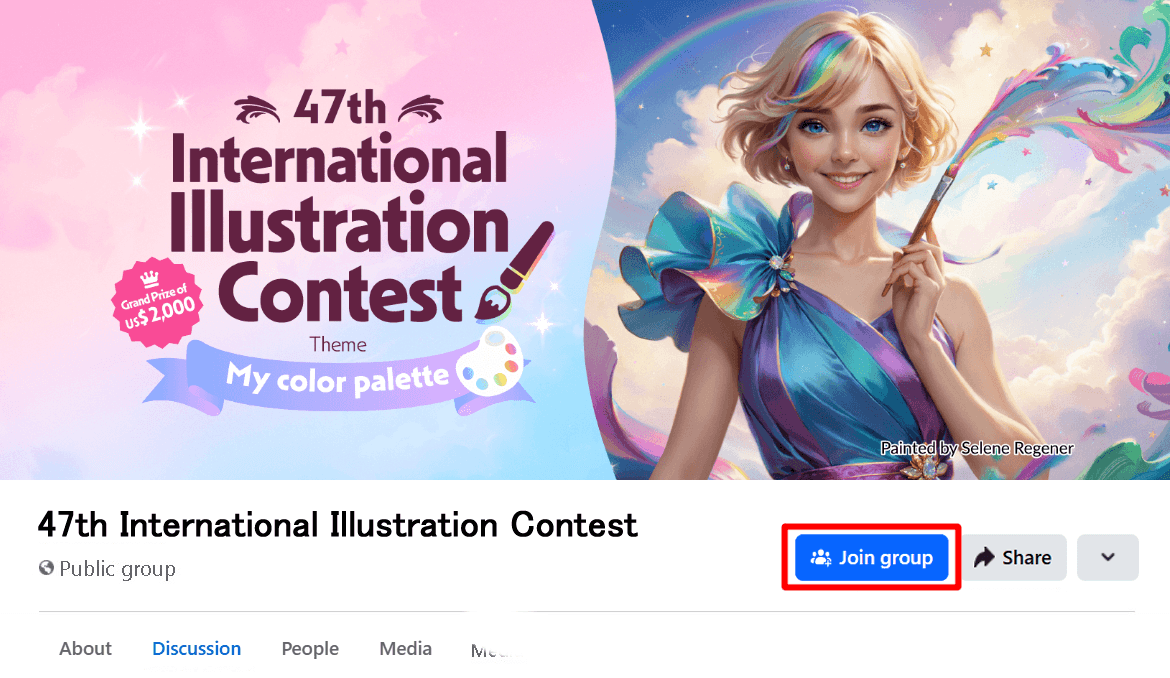 Example of Facebook entry