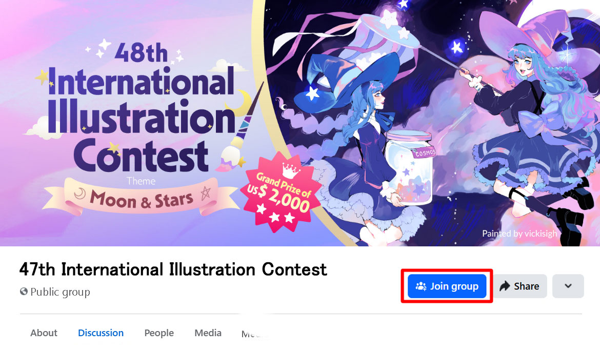 Example of Facebook entry