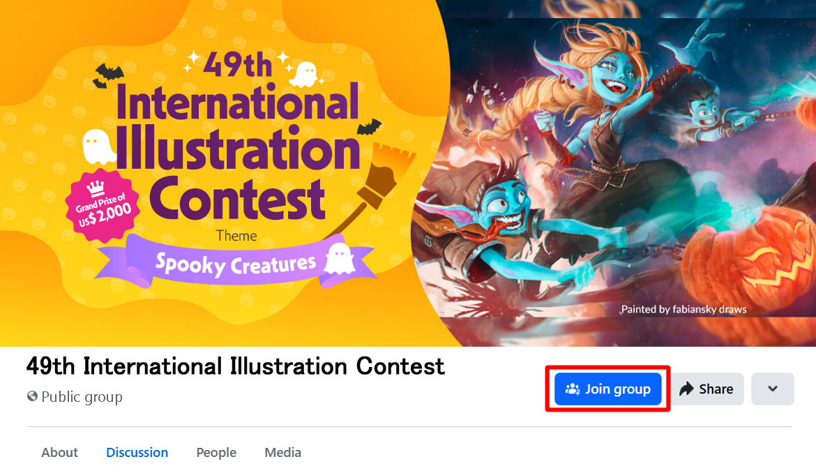 Example of Facebook entry