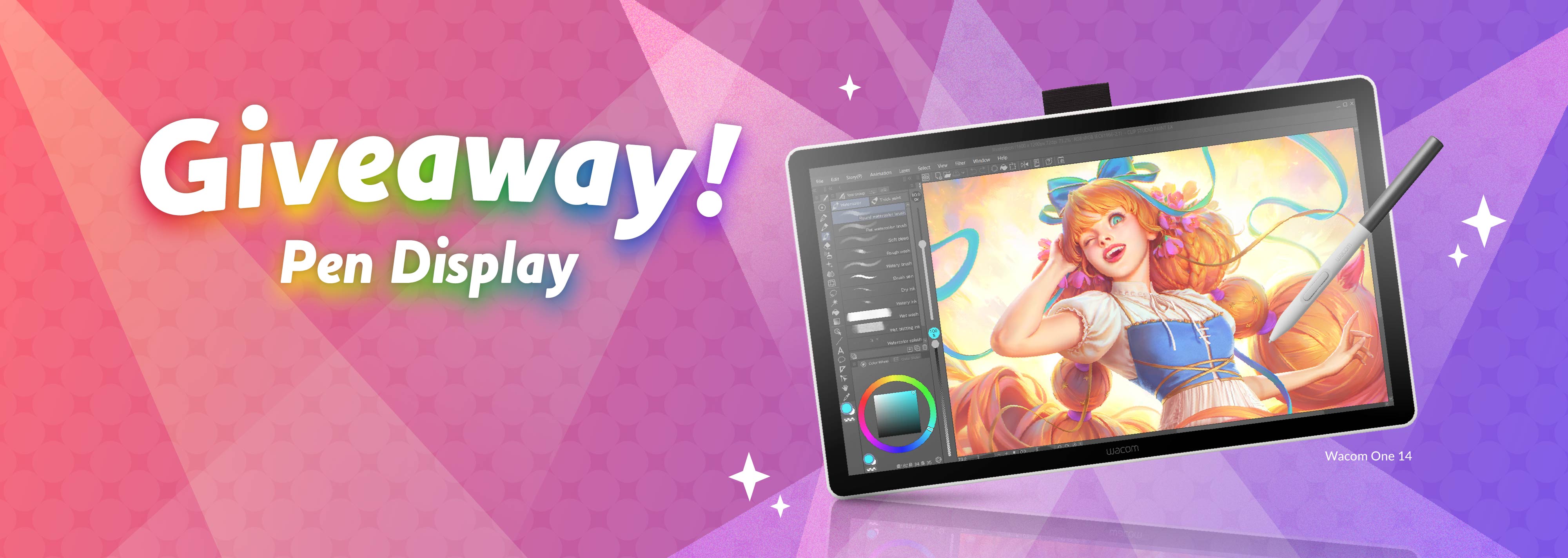 We're giving away one Wacom One 14 every day of the sale! Participate every day for six chances to win!