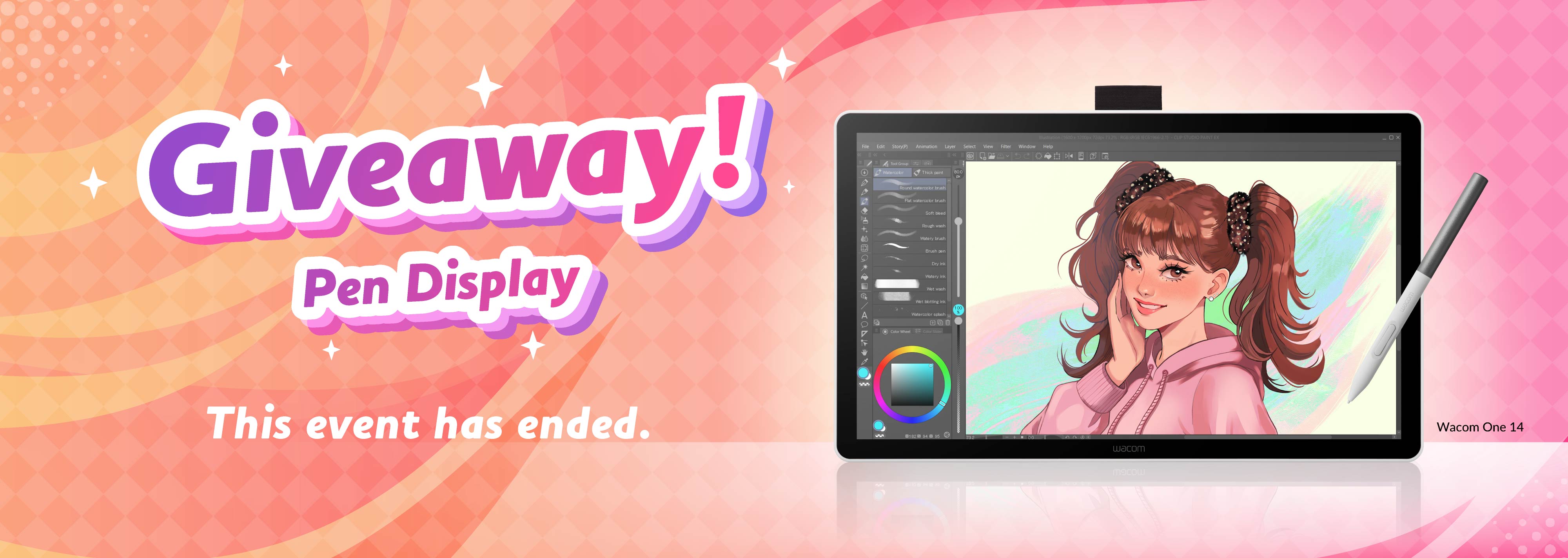 We're giving away one Wacom One 14 every day of the sale! Participate every day for six chances to win! This event has ended.
