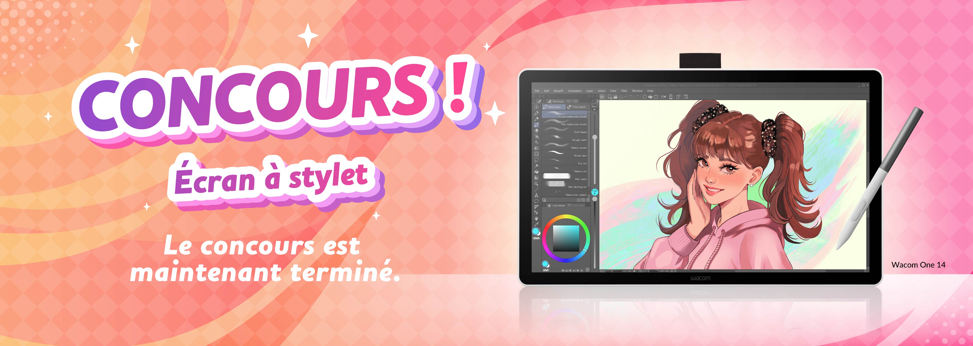 Un Wacom One14 à gagner par jour lors des soldes ! Jusqu'à 6 chances de gagner en participant tous les jours ! Tentez votre chance ! Le concours est maintenant terminé.