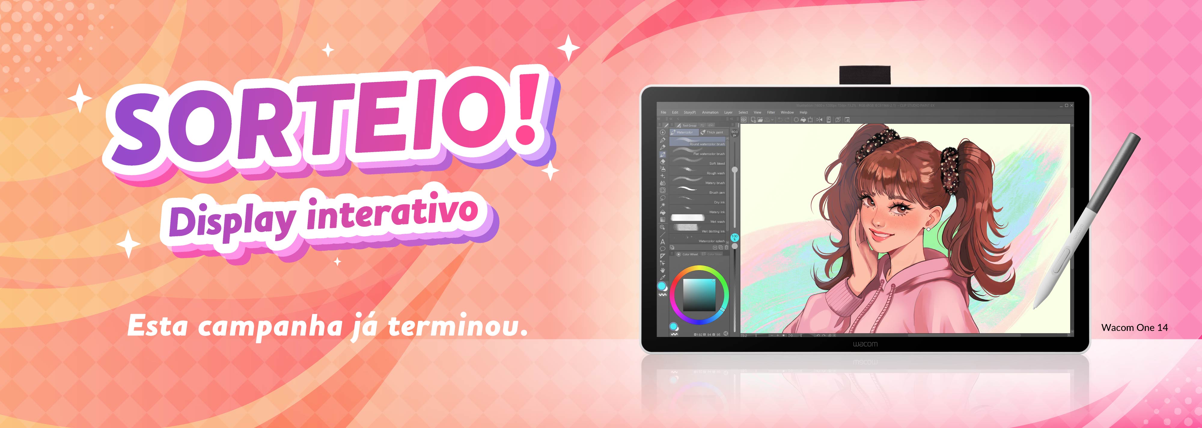 Estamos dando uma mesa digitalizadora Wacom One 14 a cada dia da promoção! Participe todos os dias e tenha seis chances de ganhar! Esta campanha já terminou.