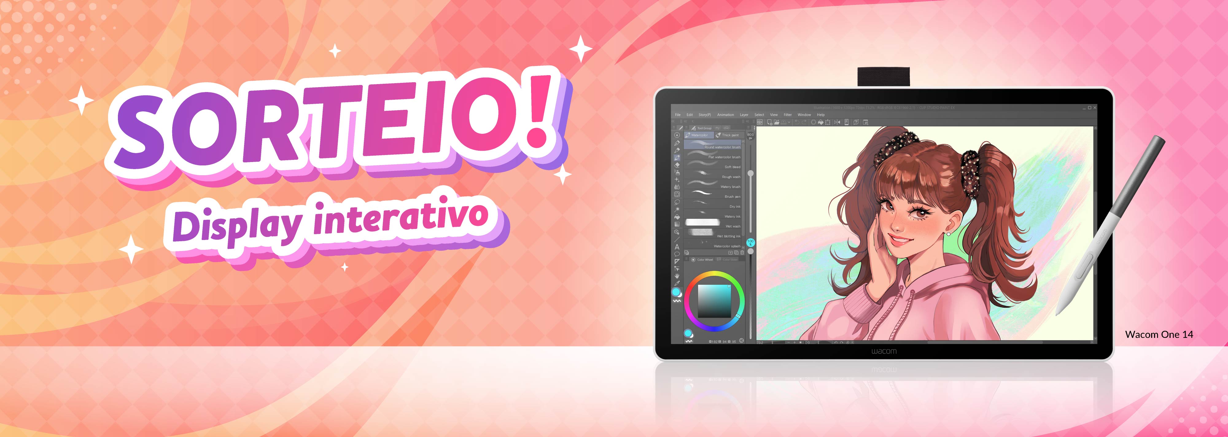 Estamos dando uma mesa digitalizadora Wacom One 14 a cada dia da promoção! Participe todos os dias e tenha seis chances de ganhar! Esta campanha já terminou.
