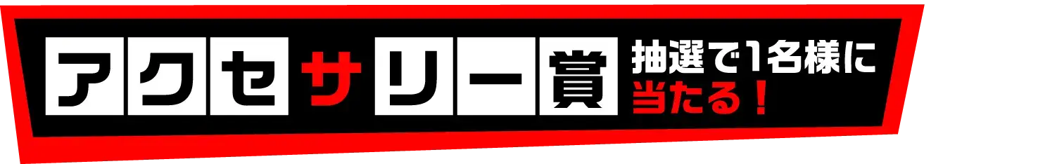 アクセサリー賞　抽選で1名様に当たる！
