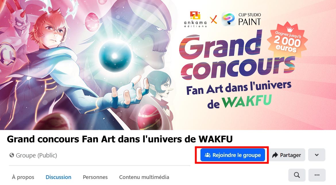 Exemple de participation sur Facebook
