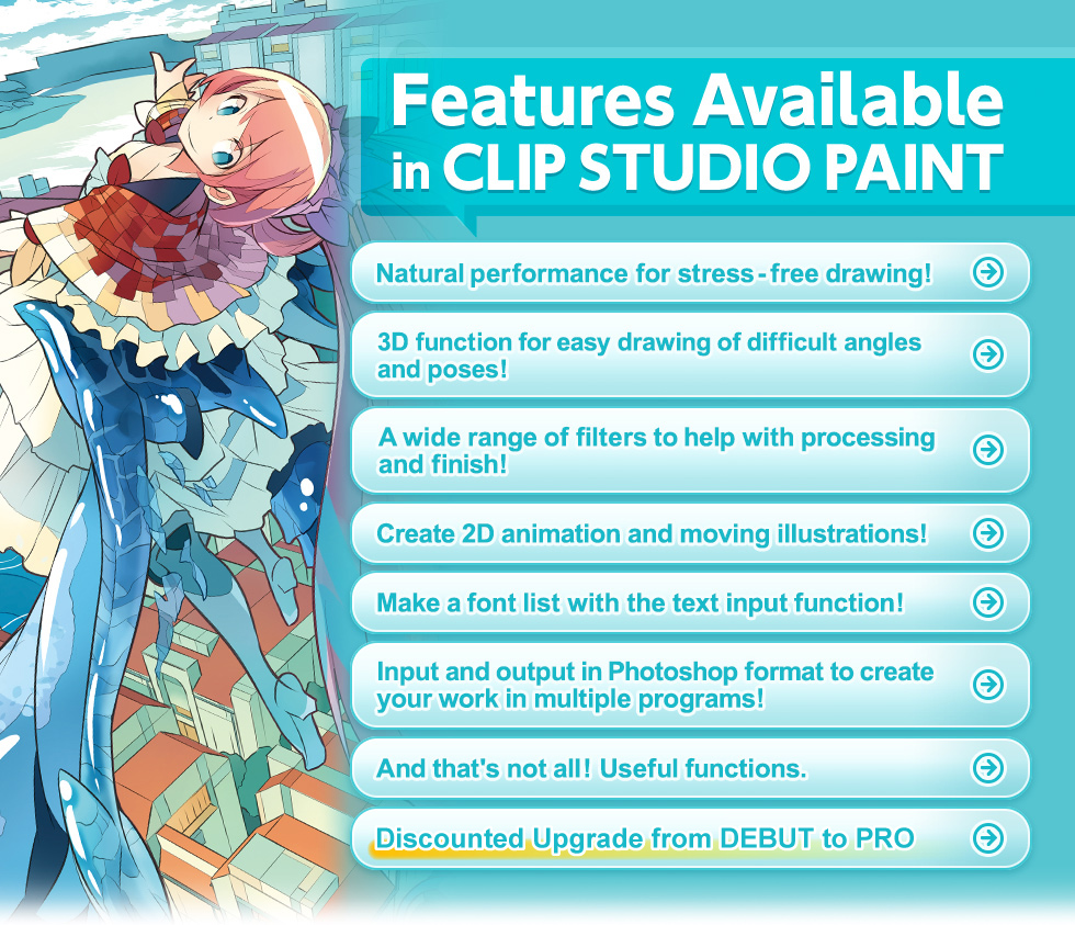 Features Available in CLIP STUDIO PAINT