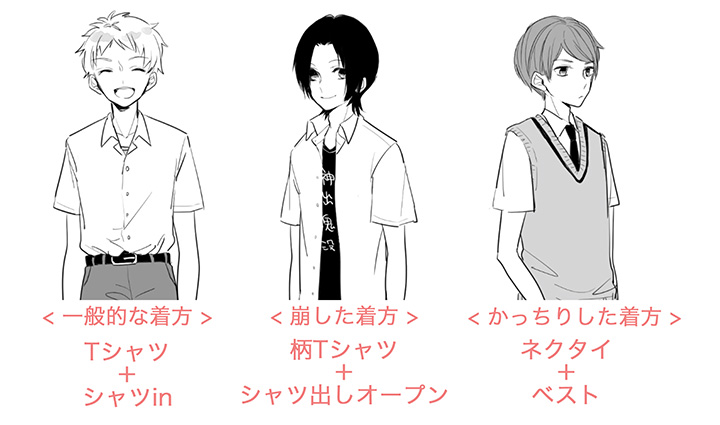 男子高校生の制服の描き方講座 イラスト マンガ描き方ナビ