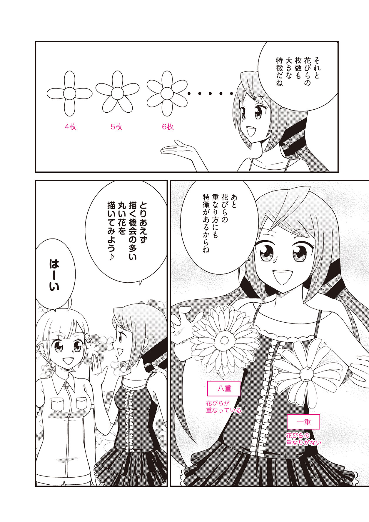 漫画の背景や効果に使える花の描き方 イラスト マンガ描き方ナビ