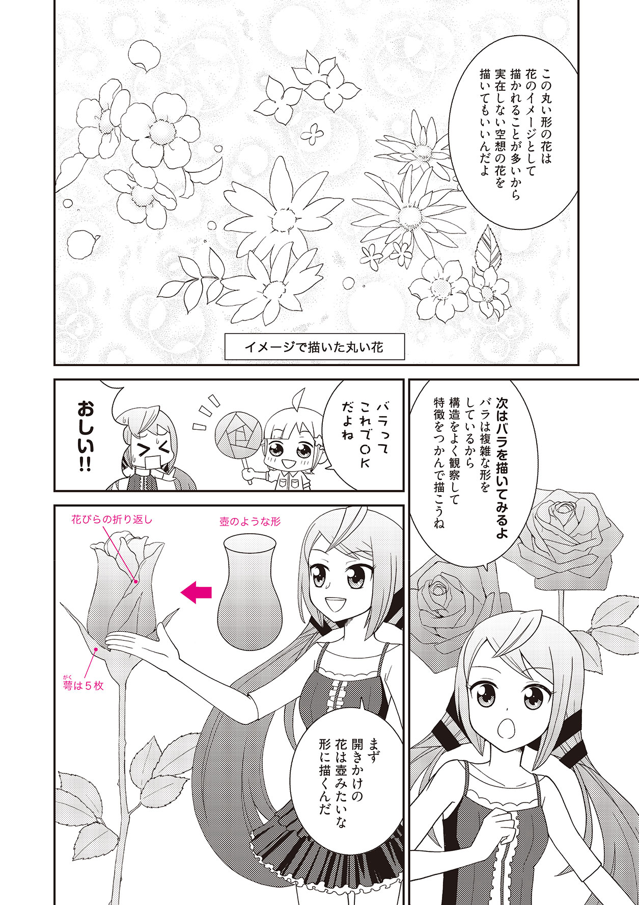 漫画の背景や効果に使える花の描き方 イラスト マンガ描き方ナビ