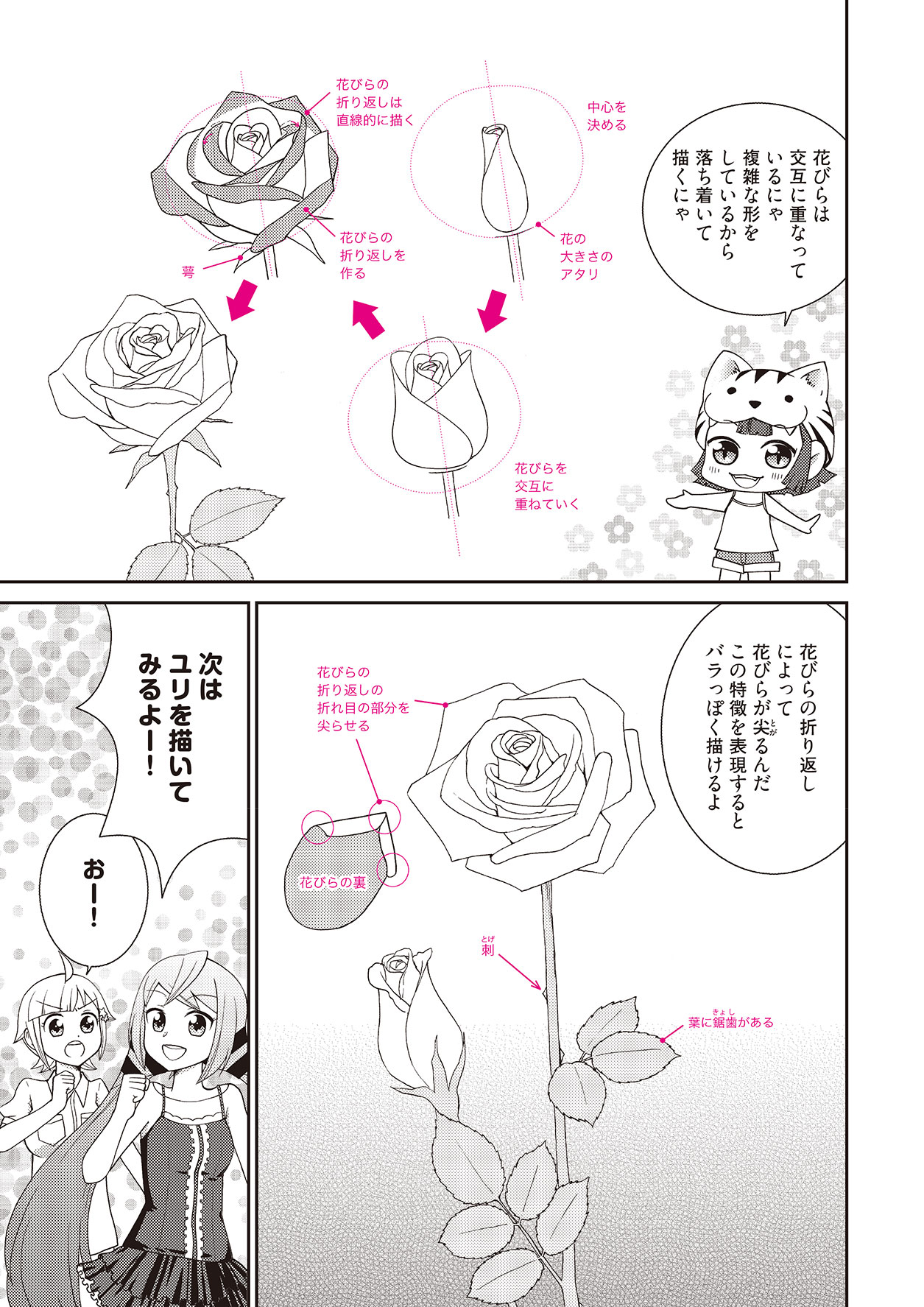 漫画の背景や効果に使える花の描き方 イラスト マンガ描き方ナビ