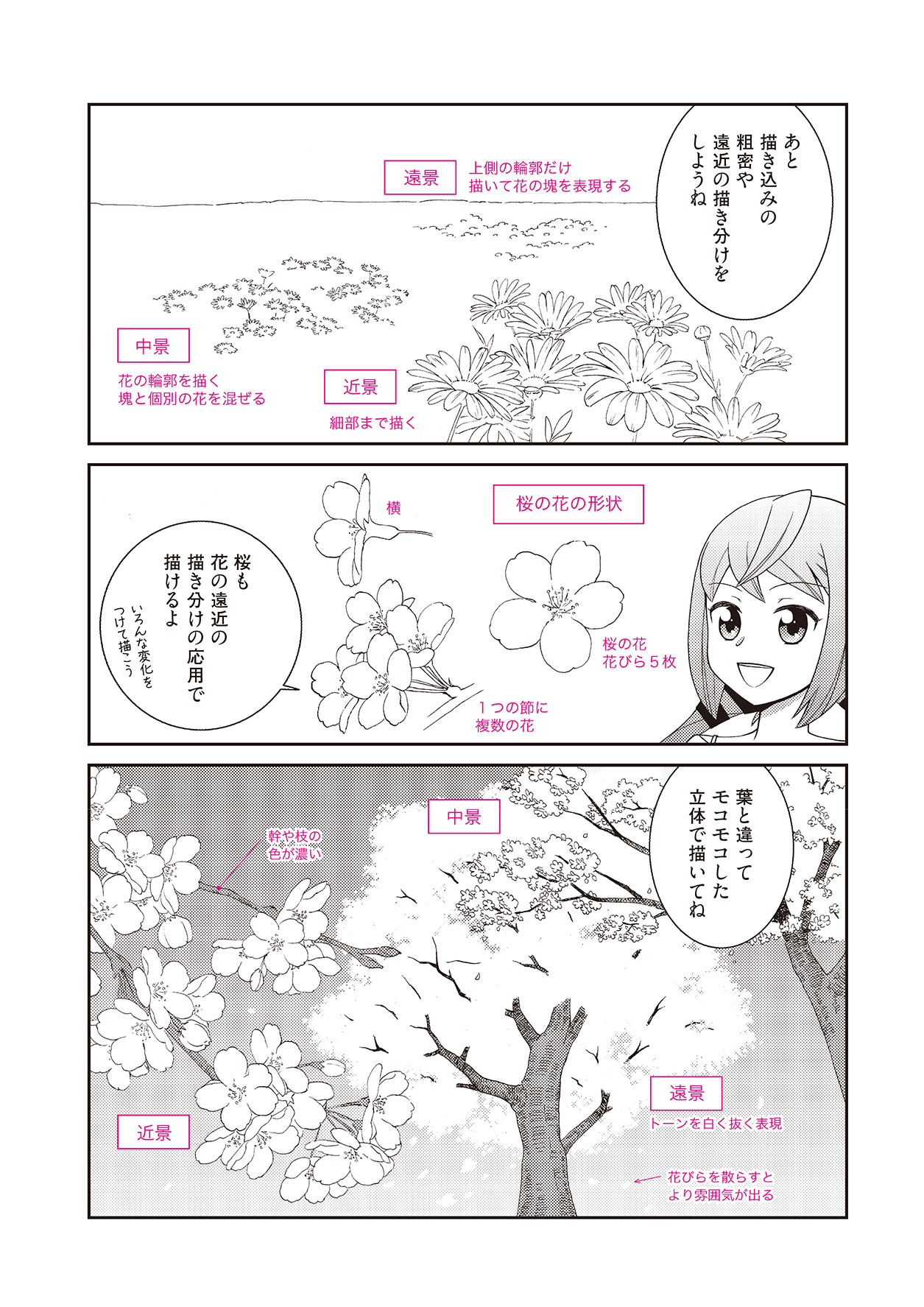 漫画の背景や効果に使える花の描き方 イラスト マンガ描き方ナビ