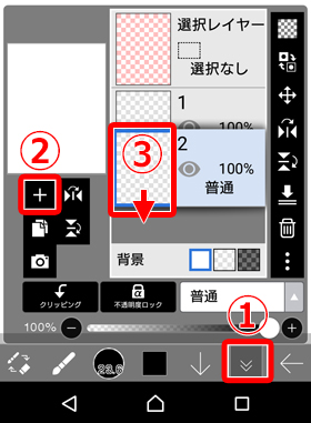 レイヤーの作成方法・画面