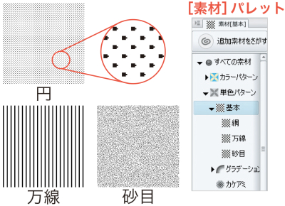 漫画の描き方　無料ガイド　網点の大きさと角度を知る　トーンの種類