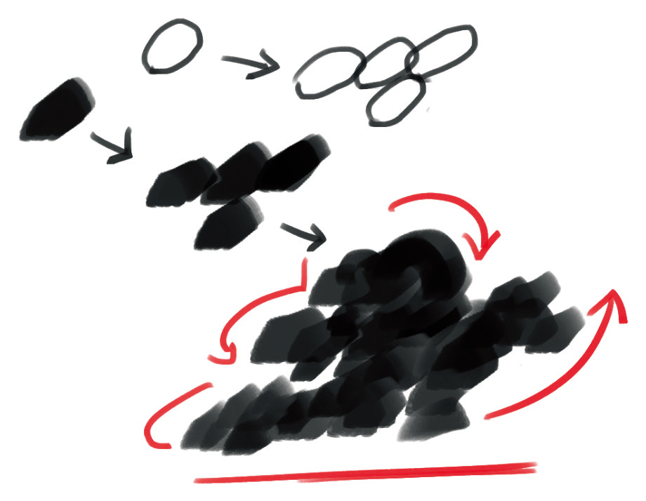背景講座 空の描き方 基本の雲 夏の雲 イラスト マンガ描き方ナビ