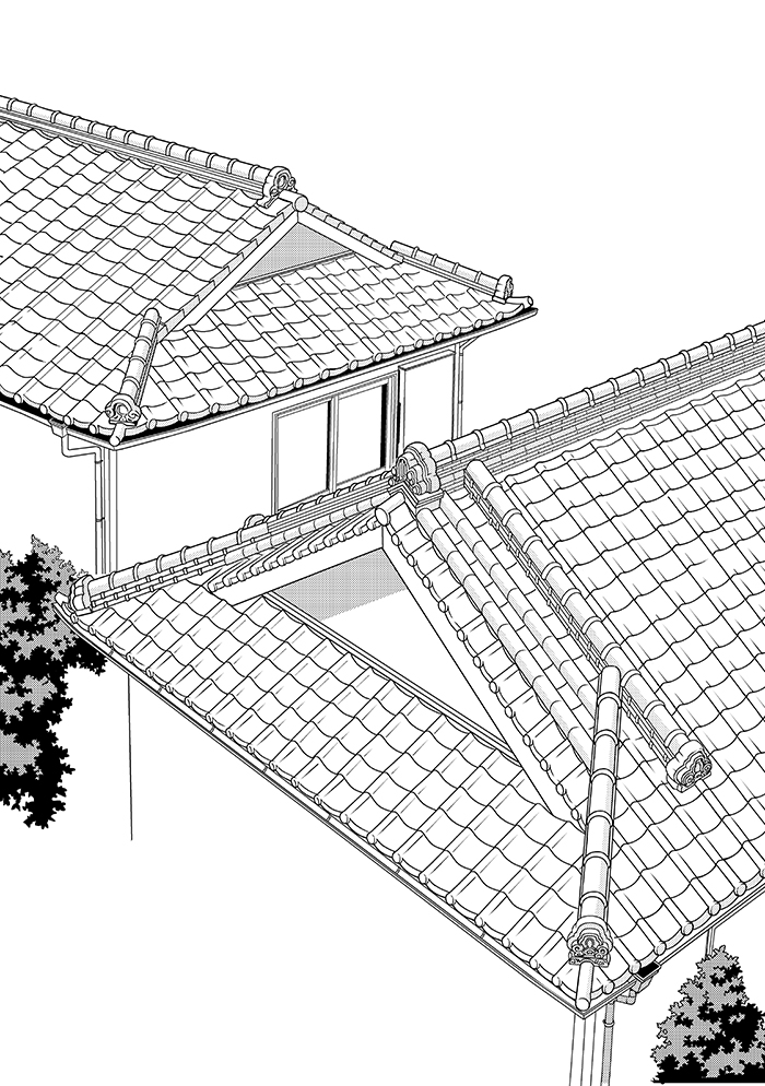 超級 背景講座 Maedaxの背景萌え 瓦屋根屋編 イラスト