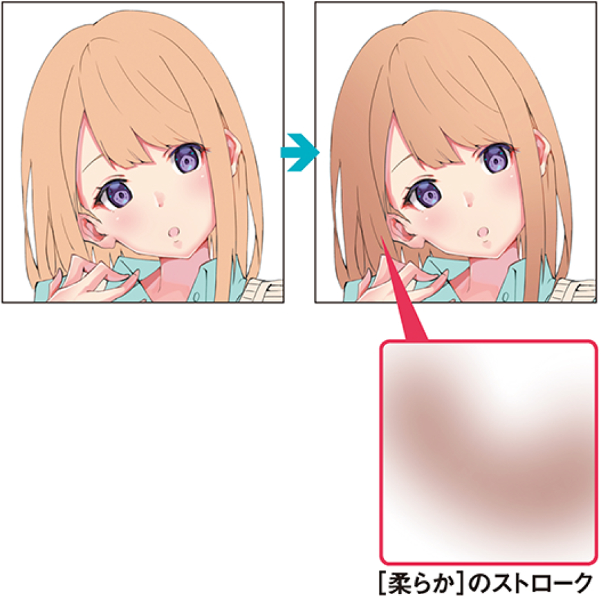 イラストを華やかにする目 瞳 と髪の塗り方 Clip Studio Paint Pro 公式ガイドブックより イラスト マンガ描き方ナビ