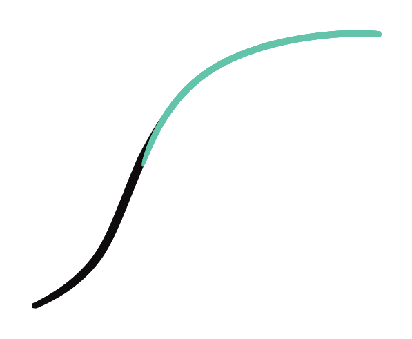綺麗な線を描く方法　曲線を描くコツ　いらない部分を消す