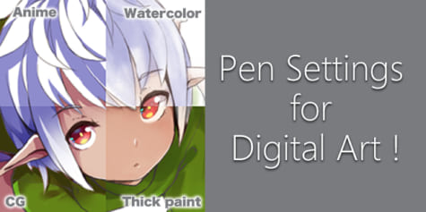 Pen settings for digital art