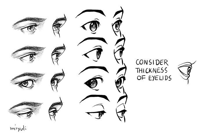 Anime Eyes Simple Drawing Reference Stock Illustration 2310385913