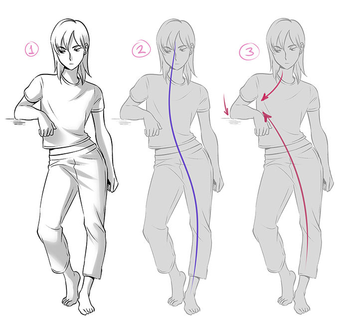 Drawing Female Relaxed Standing Pose