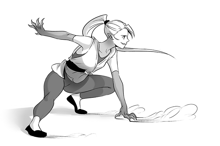 Cartoon Block - Drawing ACTION POSES [girl with sword reference]  http://huaban.com/pins/170241148/ | Facebook