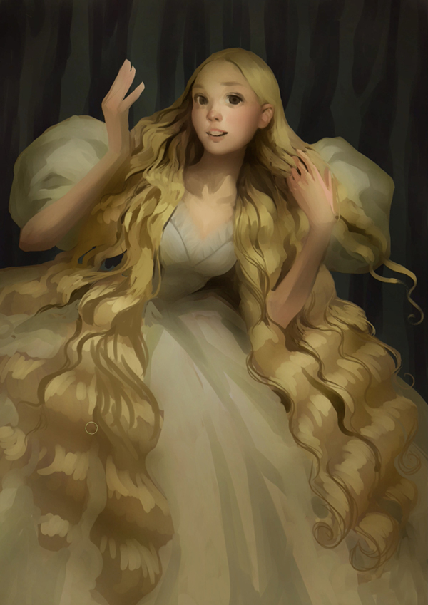 How to Draw Beautiful Fairy-tale Princess Hair | Art Rocket