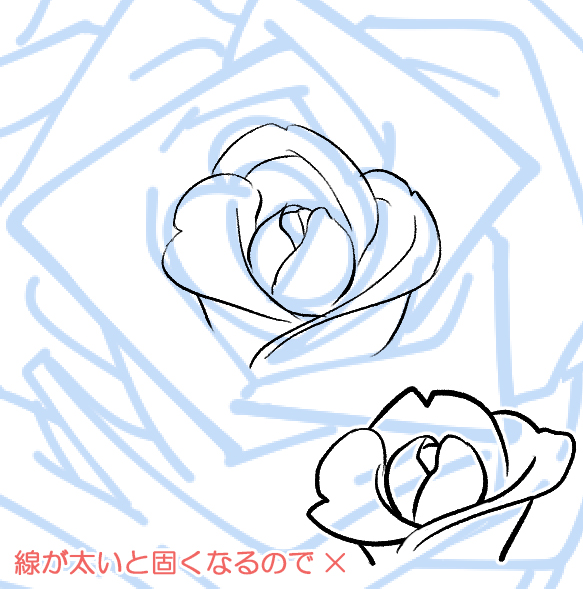 薔薇 バラ の描き方 誰でも簡単に描ける手順を解説 イラスト