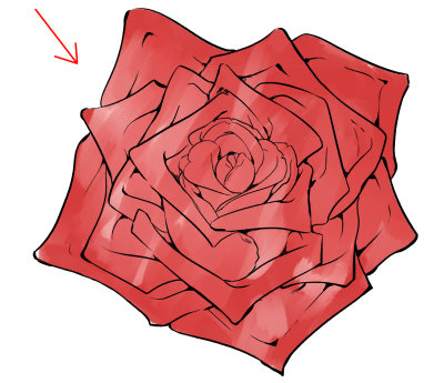 Easy How to Draw a Rose Tutorial Video and Rose Coloring Page