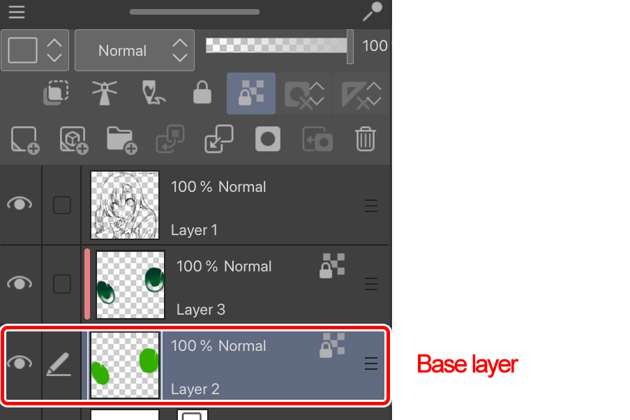 Base layer for the layer palette