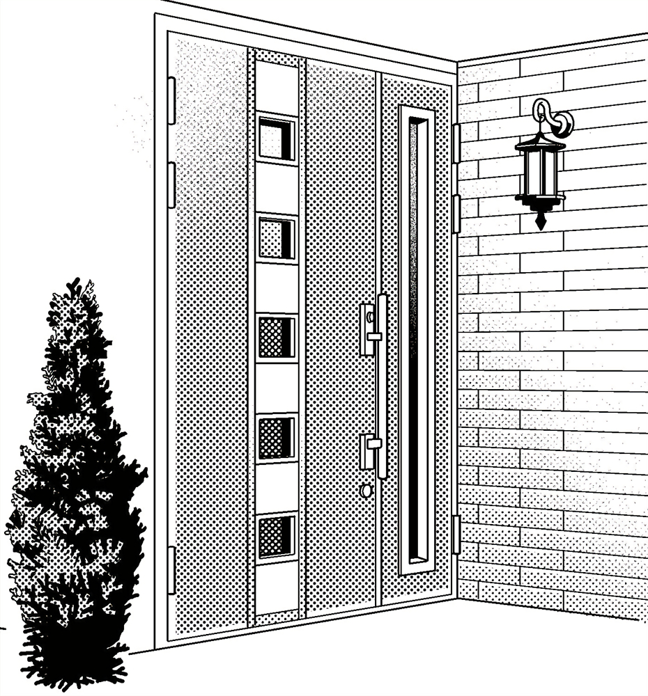 超級 背景講座 Maedaxの背景萌え 玄関のドア編 イラスト マンガ描き方ナビ