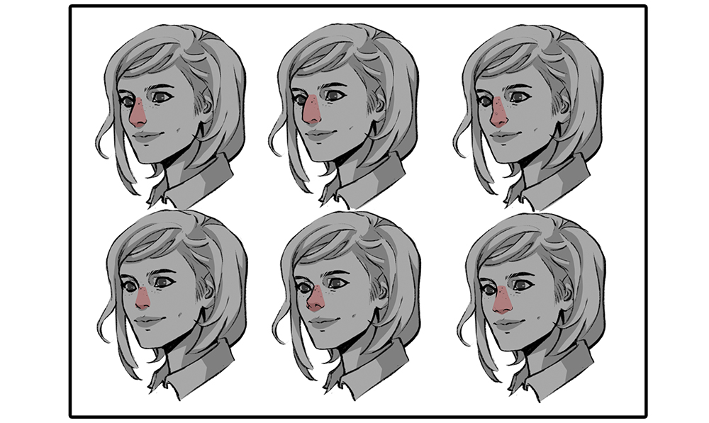 how to draw a female nose step by step