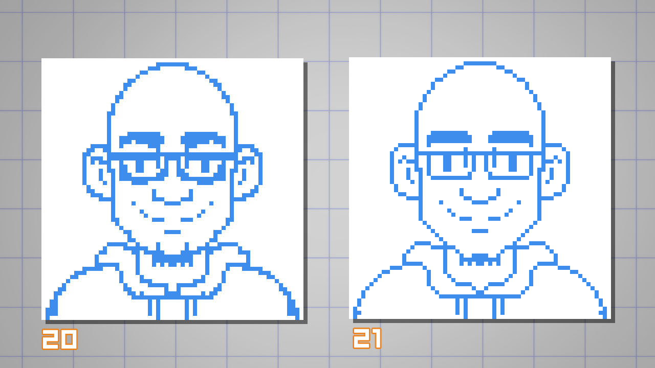 Sketch of your line art with the clean pixel line art