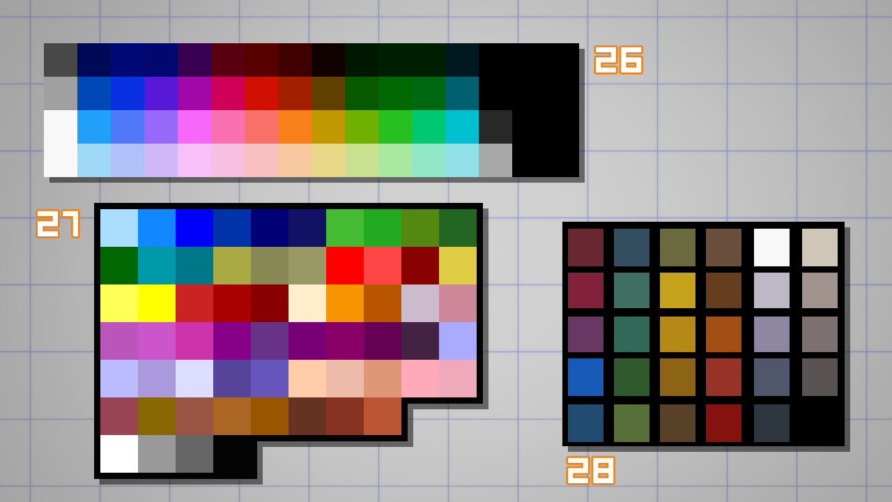 Palette de couleurs pixel art
