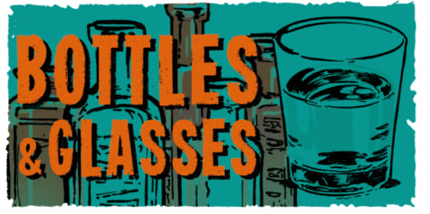 How to draw bottles and glasses