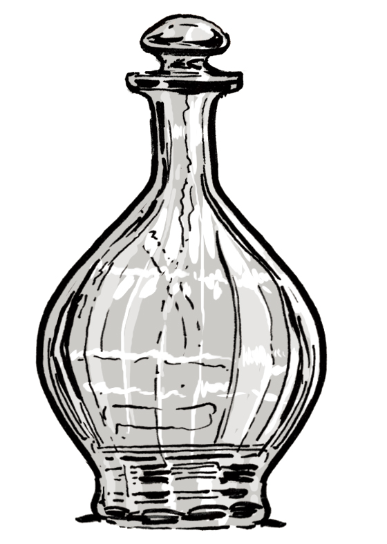 Glass bottle sketch icon Royalty Free Vector Image