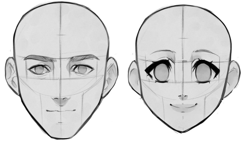 Different anime eye shapes