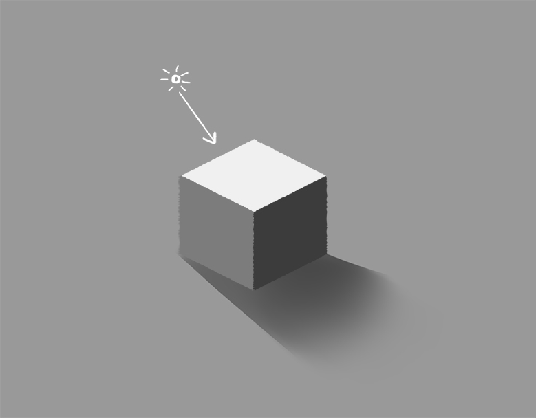 How to draw light and shadow of 3D objects. Any tips for drawing