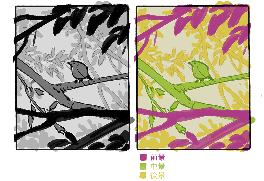 被写界深度を活用 さまざまな草木の描き方 イラスト マンガ描き方ナビ