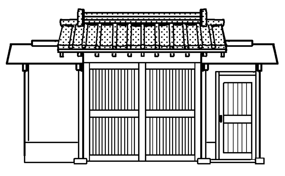 超級 背景講座 Maedaxの背景萌え 和風の門編 イラスト マンガ描き方ナビ