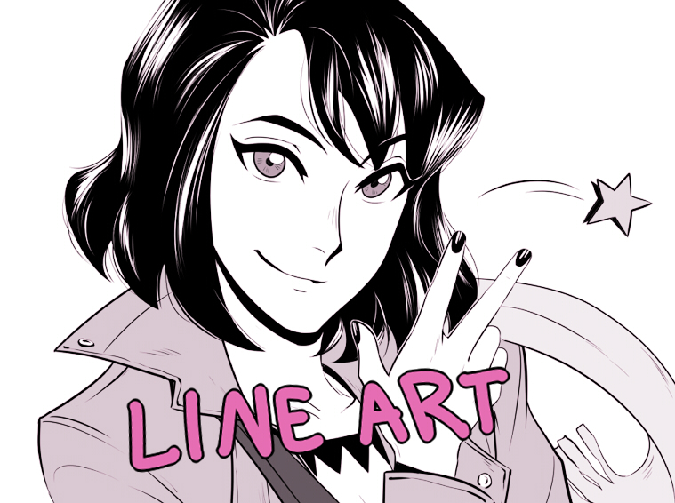 Lineart can bring your anime-style characters to life.