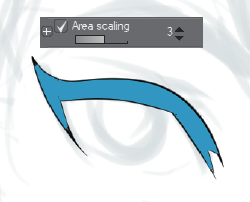Adjust the Area scaling setting to reduce the number of blank pixels when using the Fill tool.