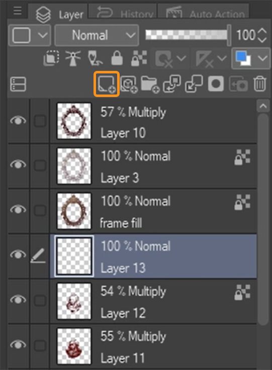 clip studio paint user interface layers new layer 