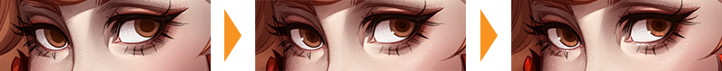 character illustration highlight eye rendering