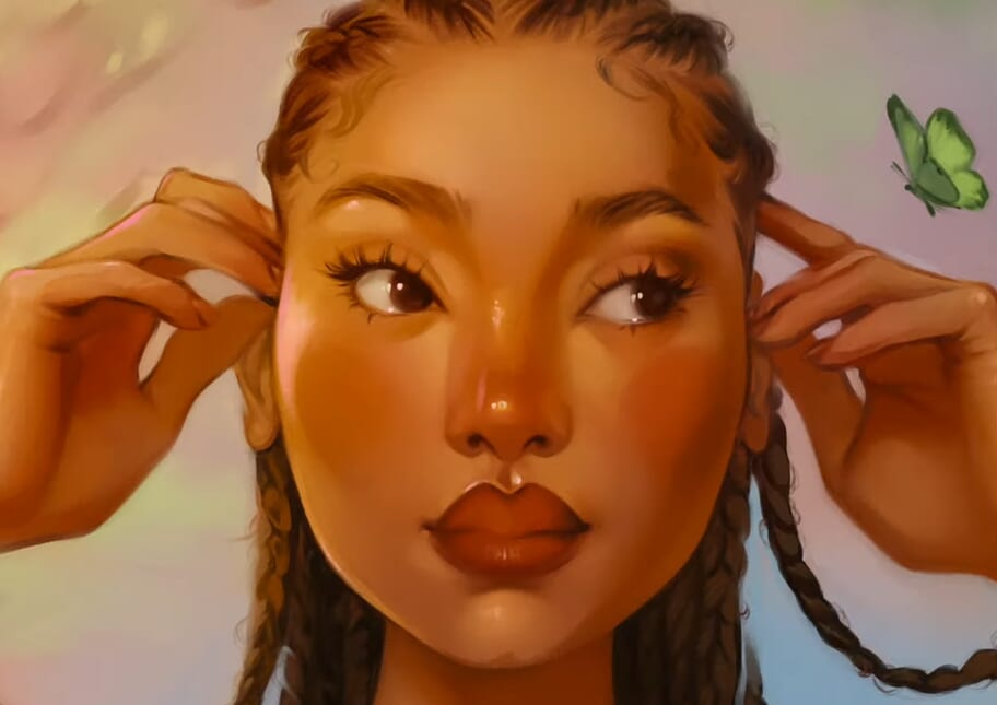 Digital portrait of a woman